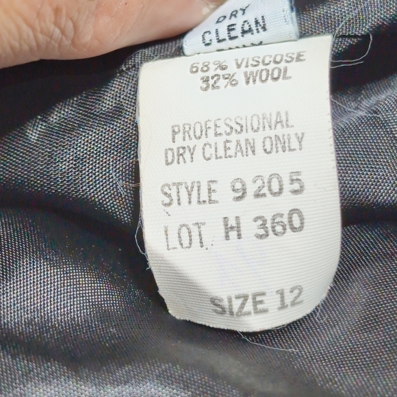 Paul Stanley Sz 12 Black and White Checkered Blazer Wool Blend - Picture 6 of 6